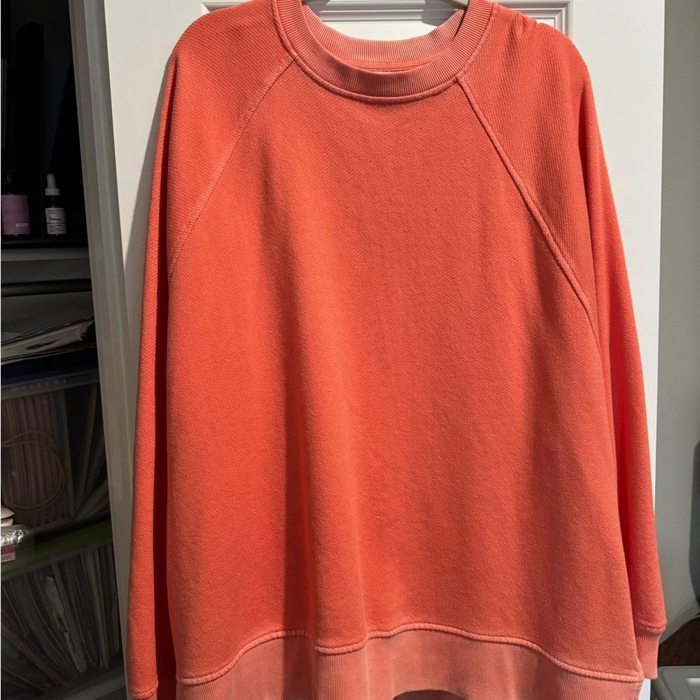 Aerie orange Beach Party sweatshirt.
